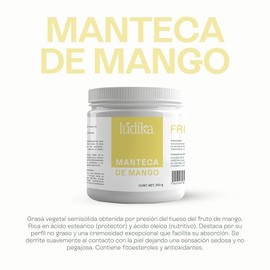 Manteca de Mango 250 g | Hidratación Profunda sin Sensación Grasa | Elasticidad Anti Estrías | Calma Zonas Secas | Cuidado Capilar Antifrizz