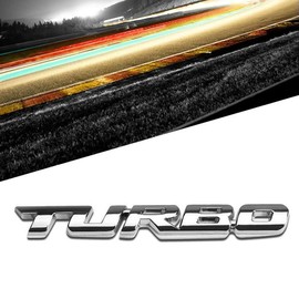 Universal Metal Turbo Badge Emblem Car Auto Fender Trunk Tailgate Decal Sticker (Silver)