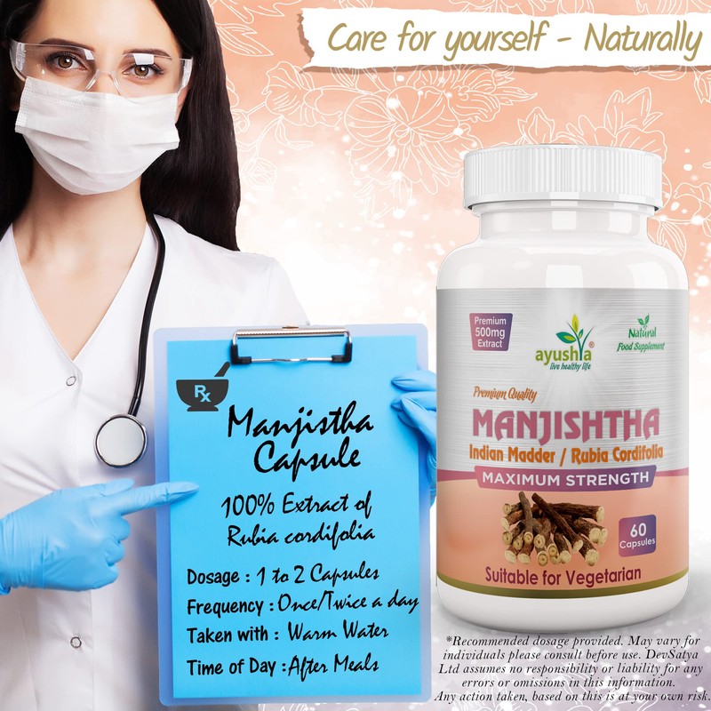Ayushya Manjishtha Capsule, 60 Capsules, Natural