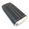 Hare Head Cigar Tube Leather Covered Black Case With Cedar