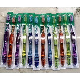 GUM 525 Technique Deep Clean Toothbrush Soft Bristles Assorted Colors 12/pk