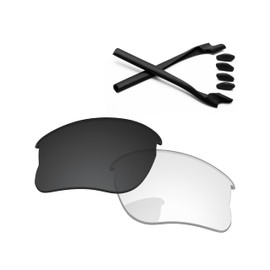 PapaViva Replacement Lenses & Rubber Kits for Oakley Half Jacket 2.0 XL OO9154 Pro+ Eclipse Photochromic