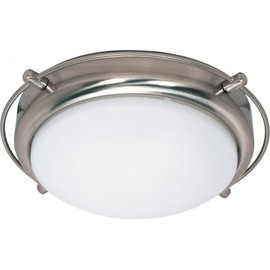 Nuvo Lighting 60/608 Two Light Flush Mount, Brushed Nickel