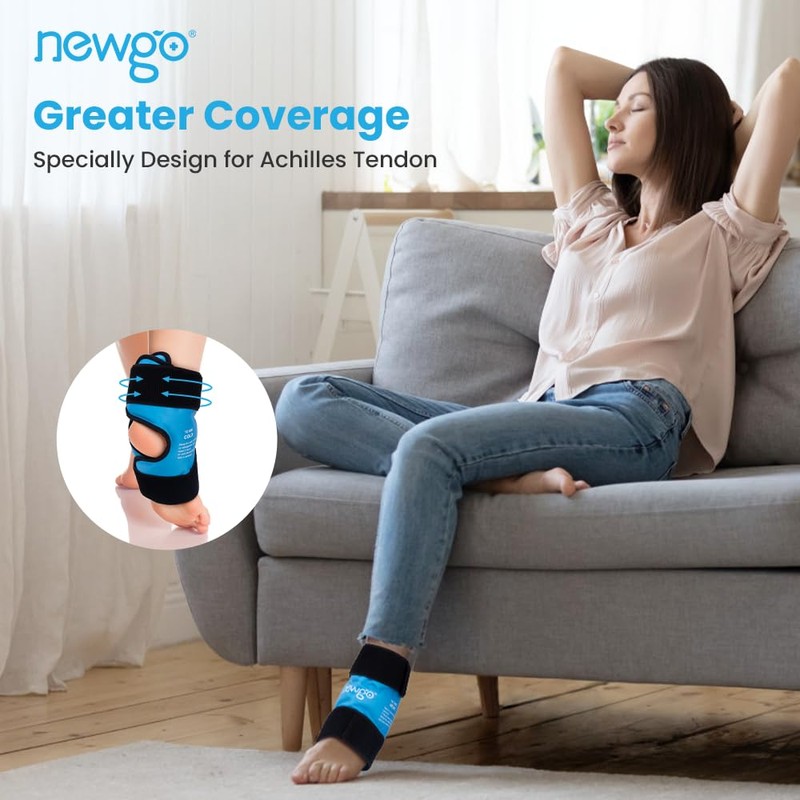 NEWGO Ankle Ice Pack for Swelling, Reusable Gel Ice Pack