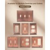 TREEWELL 4-Pack Decorator Outlet Cover Plate, Decorative Switch Plates and