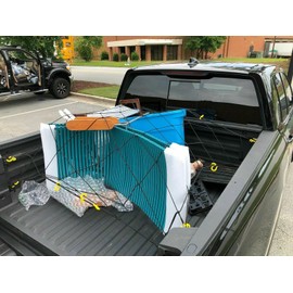 EACCESSORIES EA Cargo Net for Honda Ridgeline Compact Size 60"x 78" – Premium Mesh Car Trunk Organizer – Cargo Net for Truck, Pickup – Heavy Duty Mesh Netting – Compatible with Honda Ridgeline