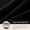 Molithe 100% Wool Blanket, 62" x 86", Warm, Thick, Washable,