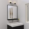 ANYHI Bathroom Mirrors for Wall, Metal Wall Mirror with Shelf,