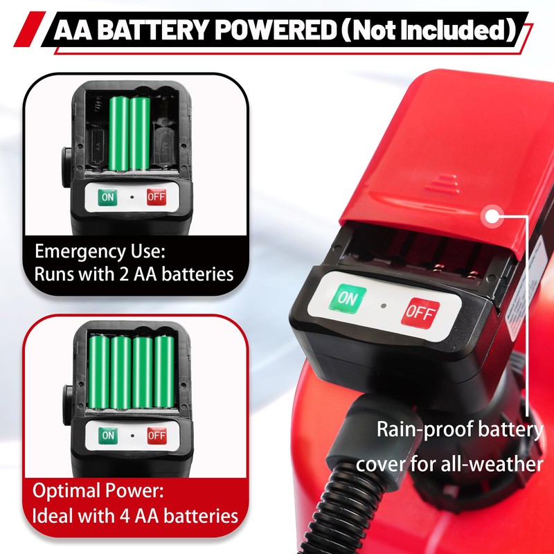 PUMPTOR Fuel Transfer Pump Battery Powered Gas Pump for Gas
