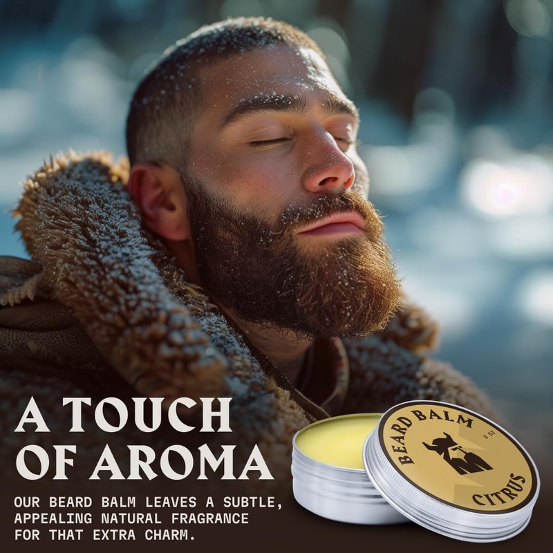 Striking Viking Beard Balm for Men – Light Hold, Citrus,