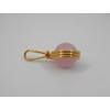 Gold-Plated Tendre Pendant with Rose Quartz Gemstone