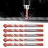 5Pcs Multifunctional Drill Bits Carbide Triangle Shank Electric Drilling Accessories