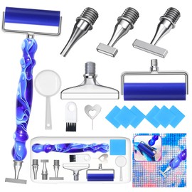Diamond Painting Pens,Diamond Art Pen Tools Accessories Kit with Screw Steel Metal Tip Nibs,Roller for Art Crafts & Nail Art, Ergo-Soft Handle and Enhanced Application Efficiency