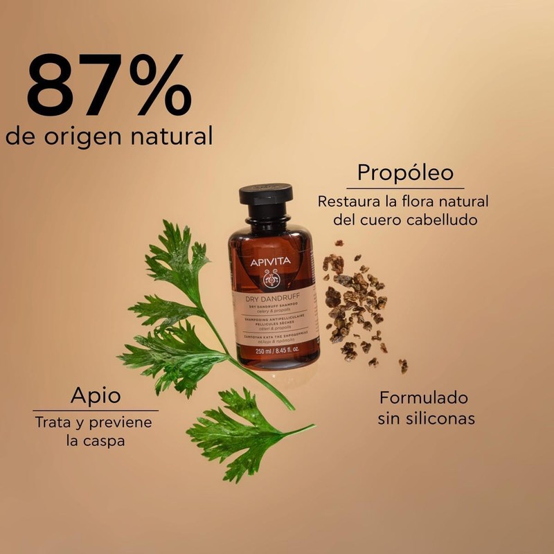 Apivita Shampoo Contra las Caspas Secas 250ML
