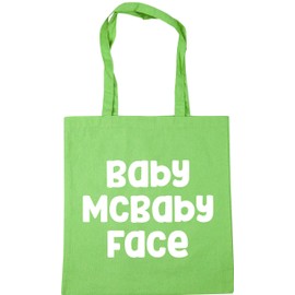 Hippowarehouse Baby McBaby Face Tote Shopping Gym Beach Bag 42cm x38cm, 10 litres