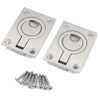 Bestgle 2 Packs Flush Ring Plull Handle Hatch Locker, 62