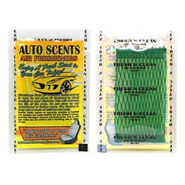 Individually Wrapped - Professional Car Air Freshener Pads - Remove Smells & Add Ambience (15 Per Pack) (Fresh N Clean)