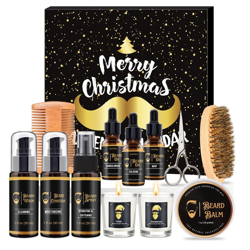 Christmas Gifts for Men with 12 Day Beard Grooming Gifts