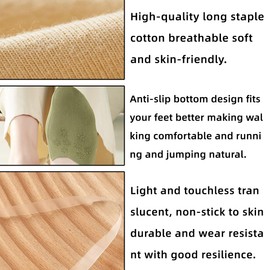 MQLSAERI 6 Pairs of Women's Invisible Cotton High Heel Cushion Shoe Inserts - Skin Colour