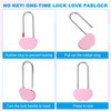 PATIKIL 3.9" 50mm Love Locks Heart Padlock Without Key, Double