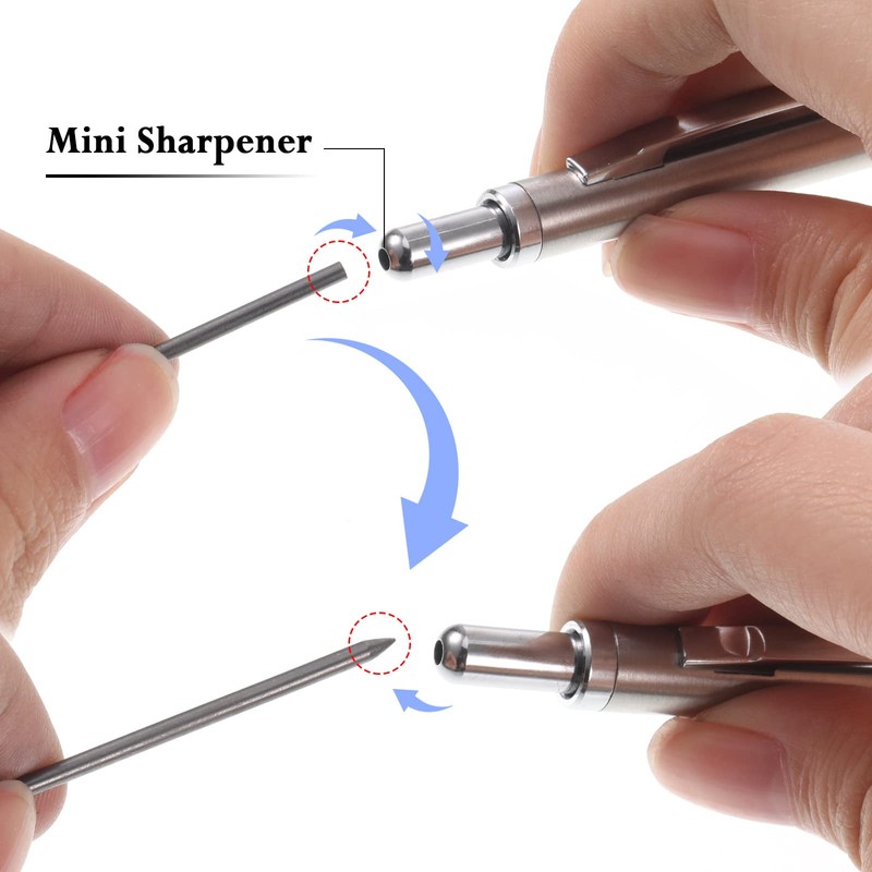 Full Metal Mechanical Pencil 2.0 mm Mechanical Lead Holder Clutch