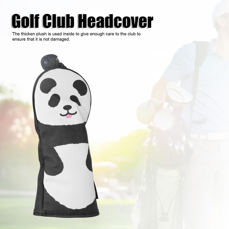 PU Leather Golf Wood Head Covers Waterproof Cartoon Cute Thicken