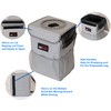 EPAuto Waterproof Car Trash Can with Lid and Storage Pockets,