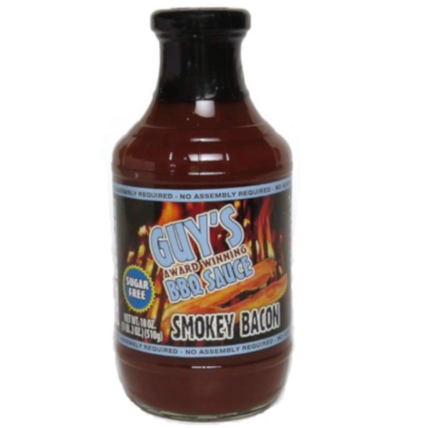 Guy's Award Winning Sugar Free BBQ Sauce 18 oz (Smokey Bacon)