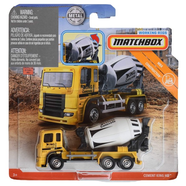 Matchbox Working Rigs Construction Cement King HD, Yellow/White
