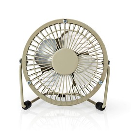 NEDIS FNDK1GY10 Table Fan Powered by USB Diameter: 100 mm 3 W 1 Speed Settings 1.00 m Grey