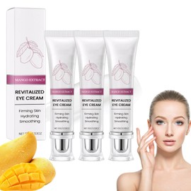 3 PCS Mango Revitalize Eye Cream Eyelift Serum, Mango Activating and Firming Eye Cream, Hyaluronic Acid Repair Essence for Dark Circles and Puffy