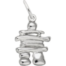 Rembrandt Sterling Silver Classic Inukshuk Charm by Rembrandt