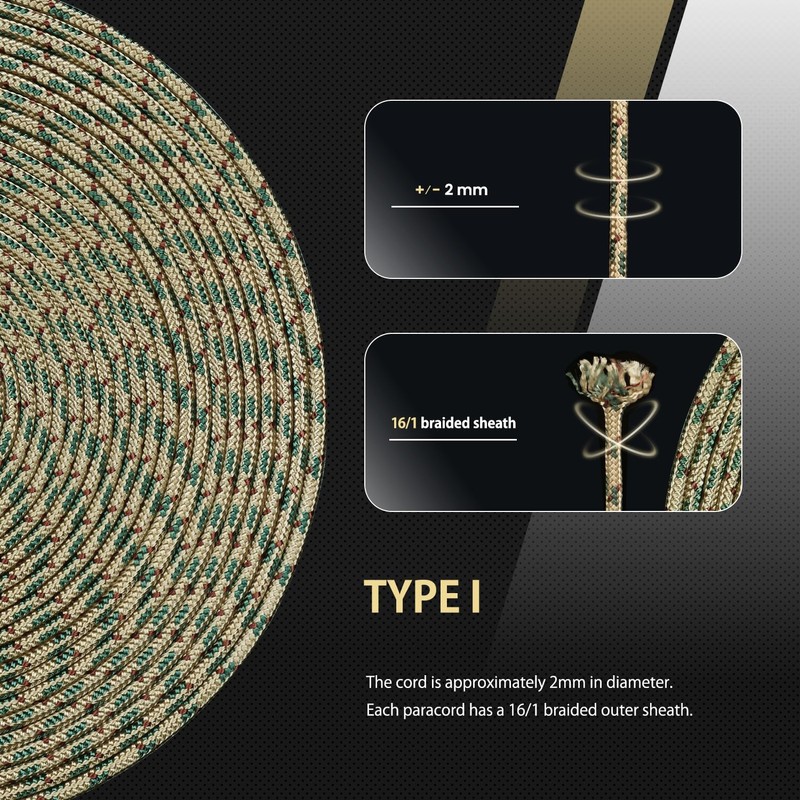 Abma Cord Lowland Forest Paracord 100 lbs 2 mm 100%