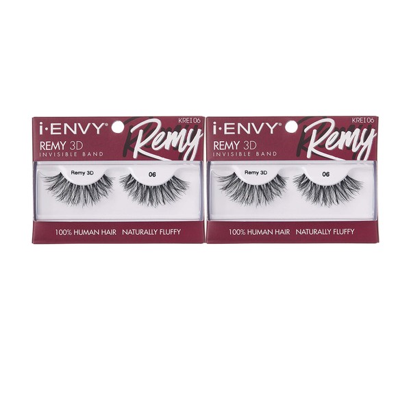 i-Envy Remy 3D Collection, Invisible Band, 100% Human Hair (2 PACK, KREI06)