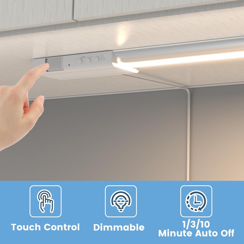 MYPLUS Under Cabinet Lighting Radar Sensor, 2 Pcs 12 inch