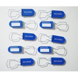 CHATEAU Blue Security Meter Seal Water Electric Clasp Plastic Padlock Qty of 10