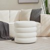 ONEVOG Round Storage Ottoman, 20" Small Ottomans Table with Removable