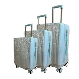 Lesuda Luggage Cover Thickened PVC Suitcase Cover Clear Trunk Lid Protector Waterproof And Scratch-Resistant (Full Clear, Set 20/24/28inch)