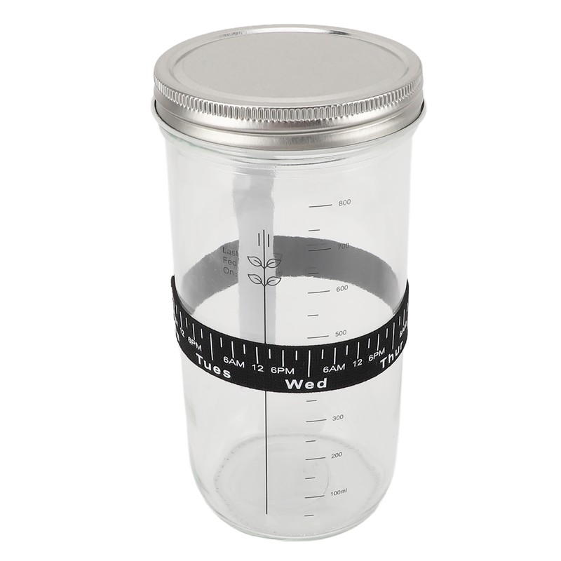 Sourdough Bread Starter Kit 34oz Glass Jar with Lid Date