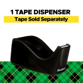 Scotch Desktop Tape Dispenser, Black Two-Tone, 1 Dispenser/Pack (C60-BK)