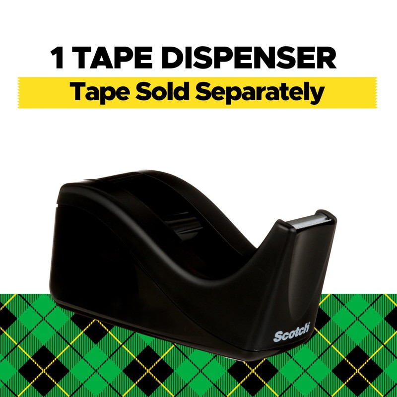 Scotch Desktop Tape Dispenser, Black Two-Tone, 1 Dispenser/Pack (C60-BK)