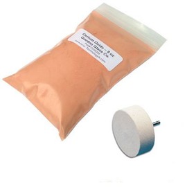 Gordon Glass™ Cerium Oxide High Grade Polishing Powder - 8 Oz and 2" Felt Polishing Wheel Kit