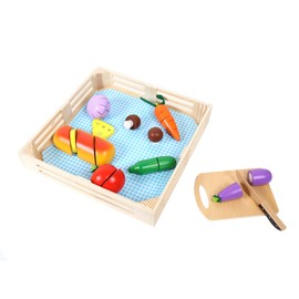 Tooky Toy, 15.75 x 13.78 x 1.97 inches, Cutting Vegetables, Wood