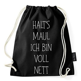 Sambosa, gym, sports bag with hipster quotes, black