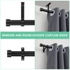 Lwiiom Matte Black Curtain Rods for Windows 48 to 86
