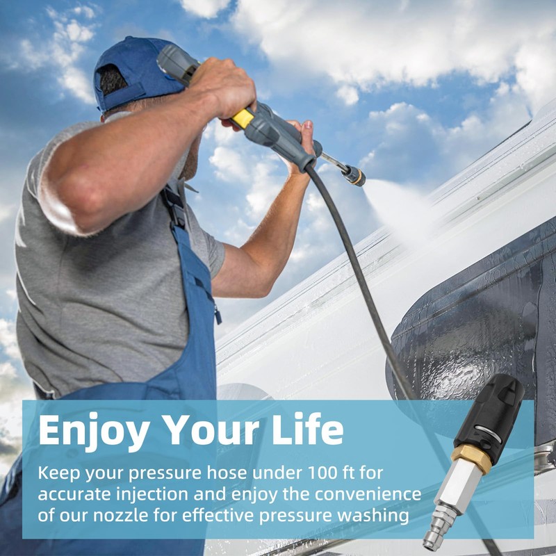 Downstream Soft Wash Sprayer DS Twist Nozzle Adjustable, 0-60 Degree