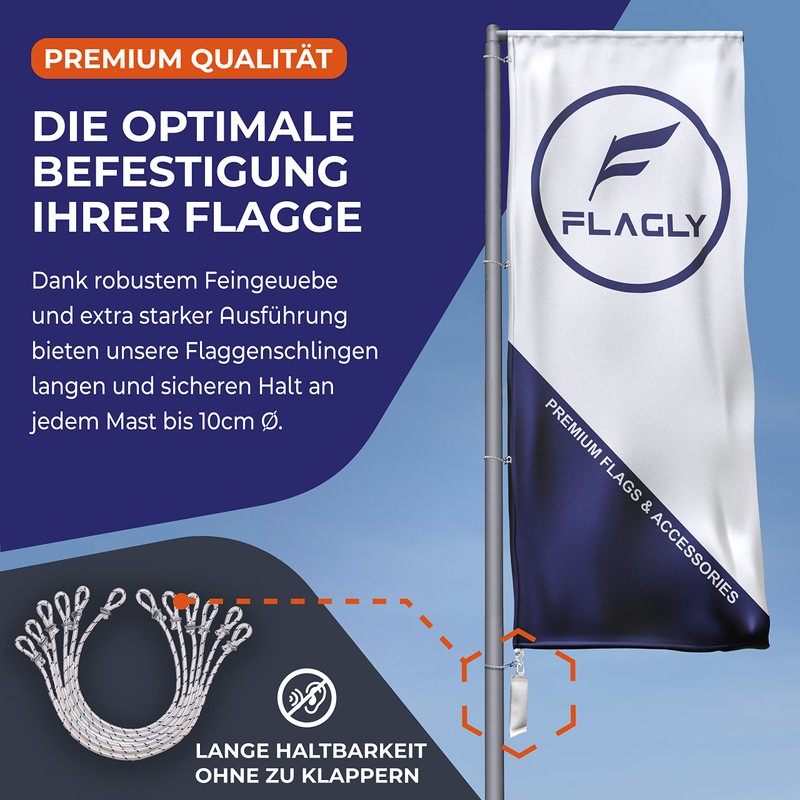 FLAGLY Premium Flags and Flags Attachment Set – 1 x