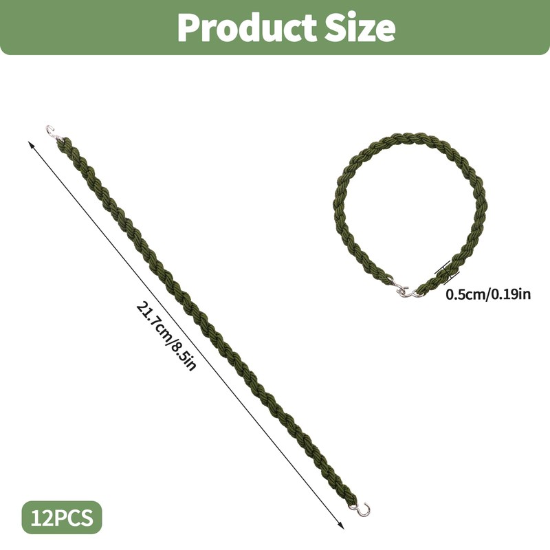12 PCS Military Boot Blousers Elastic Blousing Straps with Metal