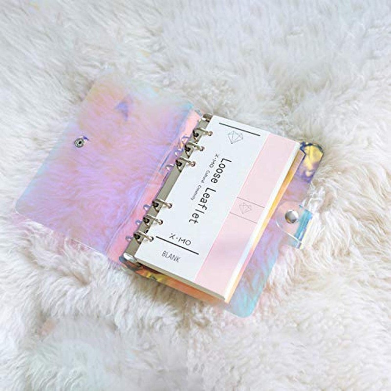 6 Holes Rainbow PVC Personal Organizer, Binder, 6 Holes, Planner,