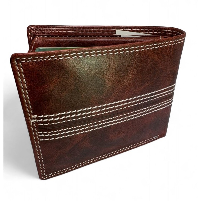 CRICKET-GIFTS - Buffalo Leather Cricket Wallet | RFID Protection |